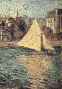 Fujishima takeji Yacht (nn02) oil painting